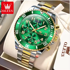 OLEVS,  Luxury Waterproof Classic Calendar Multifunctional Chronograph Sport Fashion Quartz Watch for Man