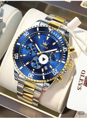 OLEVS,  Luxury Waterproof Classic Calendar Multifunctional Chronograph Sport Fashion Quartz Watch for Man